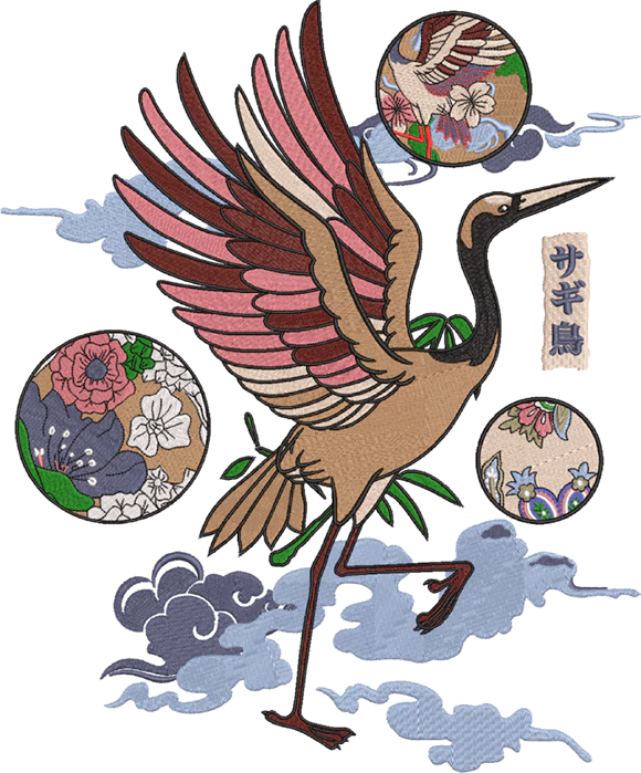 Bird After Embroidery Digitizing